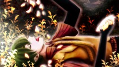 Moon Anime male green eyes green hair