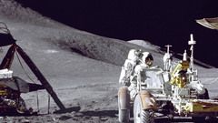 Moon astronauts moonwalk