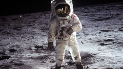 Moon astronauts space suits