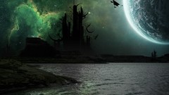 Moon Castles water body fantasy art artistic alien landscapes