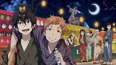 Moon cats kimono ao no exorcist okumura rin Okumura Yukio anime 