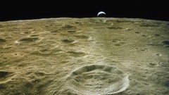Moon crater NASA Apollo earthrise