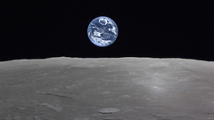 Moon Earth blue marble