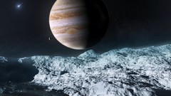 Moon Europa planets digital art