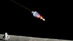 Moon explosions astronauts Earth watching outer space astroid