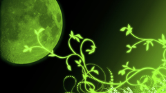 Moon Green abstract patern