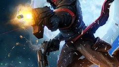 Moon Guns soldiers Shinobi fantasy art