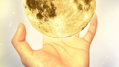 moon hand gesture light bulb