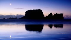 Moon New Zealand rocks crescent capes