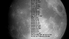 Moon poetry pink floyd