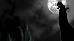 Moon silhouettes gas masks