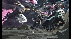 Moon weapons Anime Fighting bleach flower petals aizen sousuke 