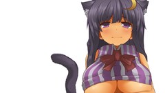 Moon white background bows blush long hair anime girls witches 