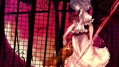 Moon wings dress Vampires spears anime girls short hair remilia 