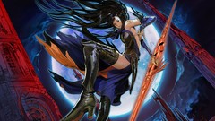 Moon woman castlevania long hair black hair artwork video games 
