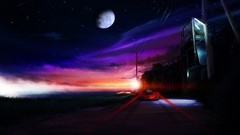 Mooninites roads night cars