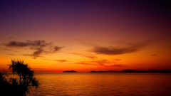 Moonrise after sunset by