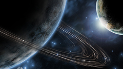 Moons light outer space