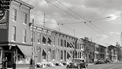 More vintage houses row baltimore june americana