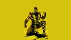 Mortal Kombat minimalistic artwork Scorpion (Mortal Combat) 