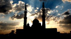 Mosques clouds buildings Islam