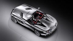 Moss cars top view monochrome Mercedes-Benz vehicles 