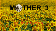 Mother sunflower field by