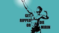 motivational blue background Men artwork Typography bodybuilder