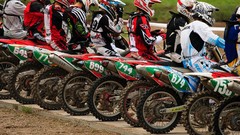 Motocross vehicles motorbikes