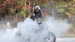 Motorbikes burnout Car