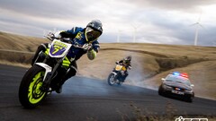 motorcycle Triumph icon Drift smoke police pursuit