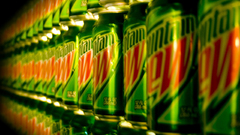 Mountain dew soda cans