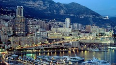 Mountains architecture buildings monte carlo monaco cityscapes 