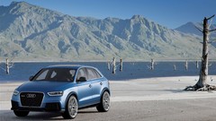 Mountains Audi cars SUV rivers German cars blue cars Audi RSQ3