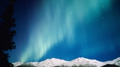 Mountains aurora borealis Alaska