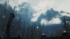 Mountains bows the elder scrolls v skyrim skies tres TESV