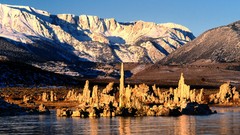 Mountains California rocks lakes Sierra Nevada Mono Lake Sierra 