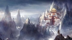 Mountains Castles artwork fantasy art Jaecheol Park
