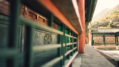 Mountains China railing Great Wall of China beijing asian 