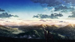 Mountains clouds Anime Manga princess mononoke hayao miyazaki 