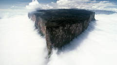 Mountains clouds cliffs Venezuela