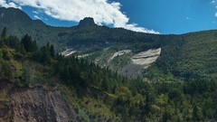 Mountains clouds Italy vajont dam