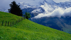 Mountains clouds Landscapes snow