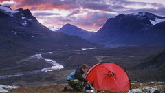 Mountains clouds Landscapes tents