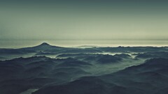 Mountains landscape hills digital toning Photo manipulation Sea
