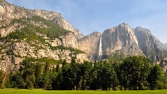 Mountains landscape waterfall Yosemite Falls USA