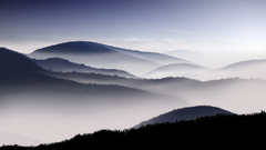 Mountains Landscapes fog