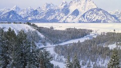 Mountains Landscapes nature snow