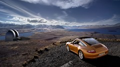 Mountains Landscapes Porsche cars