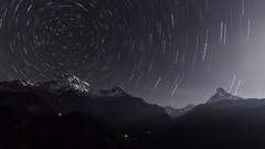 Mountains Landscapes Stars long